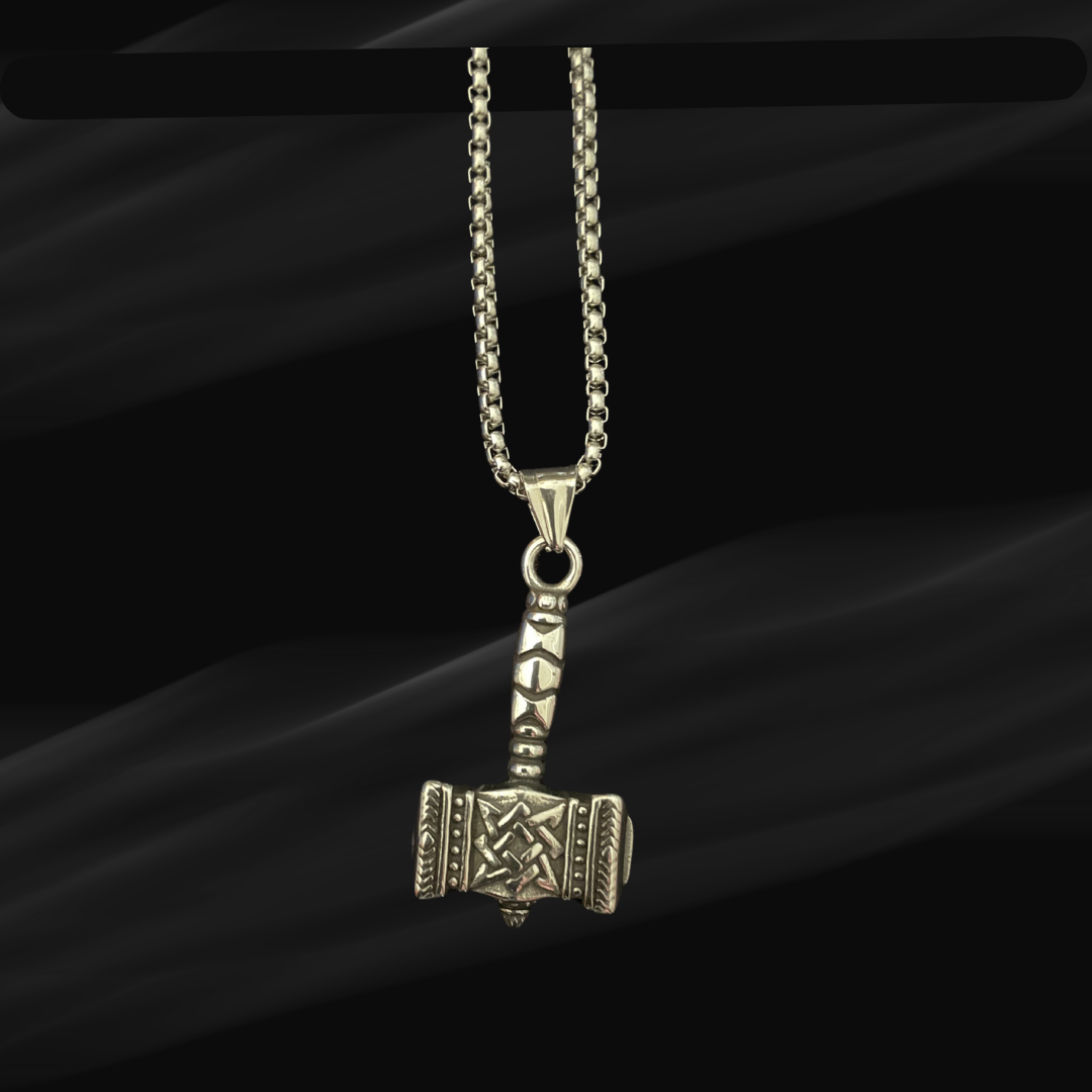 Thor Hammer Pendant with Chain
