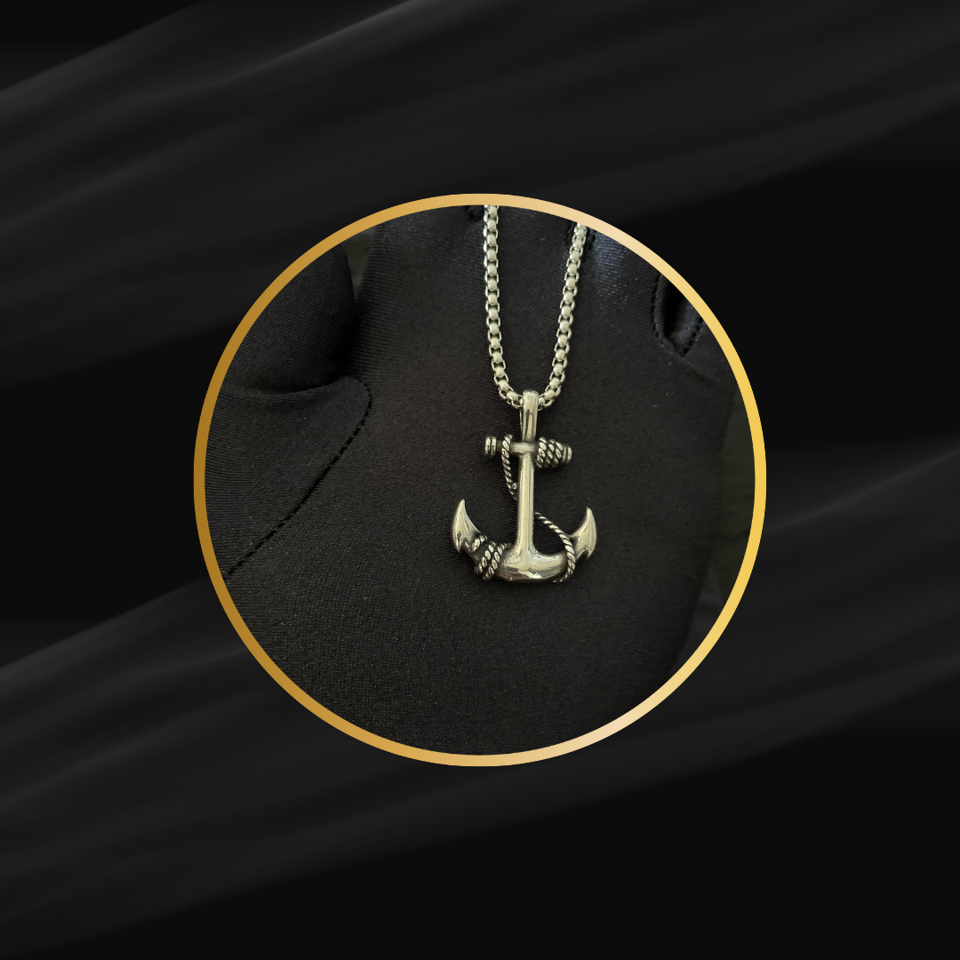 Nautical & Vintage Style Anchor Pendant with Chain