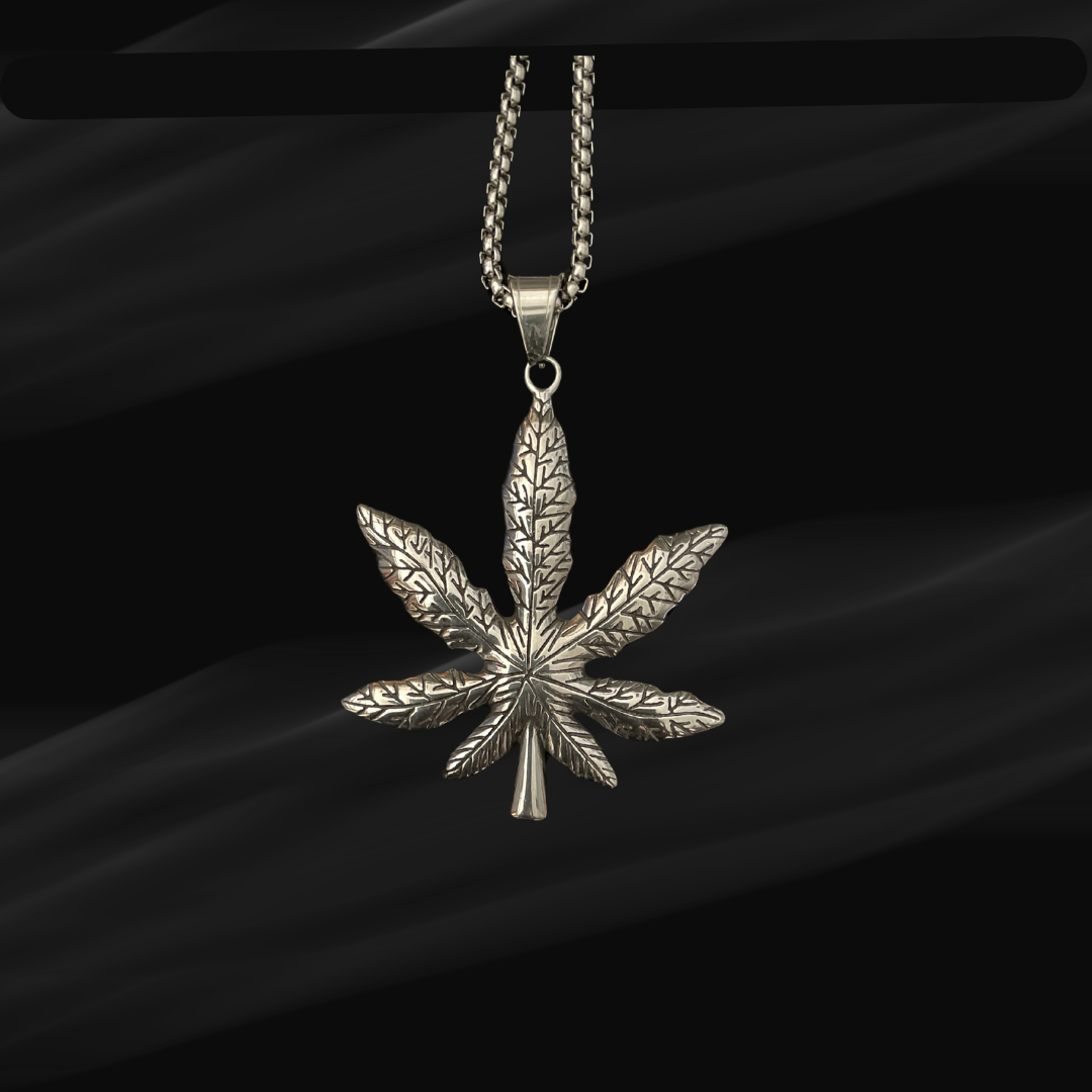 SS | Cannabis Leaf Pendant with Chain