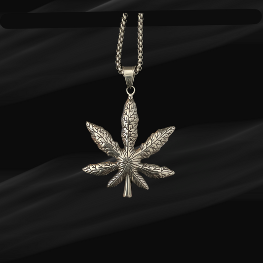 Cannabis Leaf Pendant with Chain