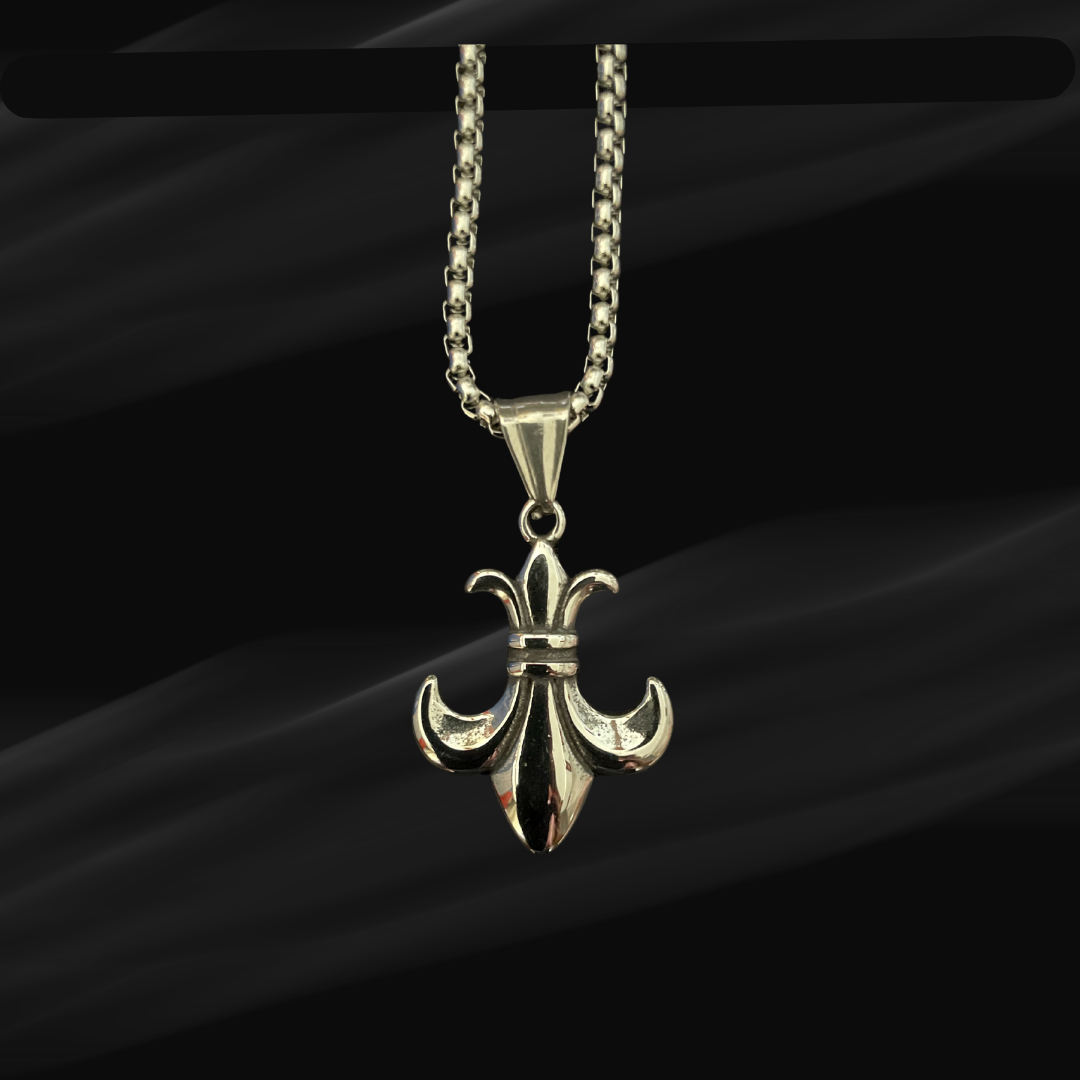 SS | Fleur-de-Lis Pendant with Chain – Timeless & Stylish