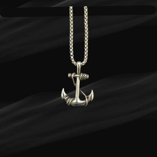 Nautical & Vintage Style Anchor Pendant with Chain