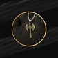 Viking Double-Headed Battle Axe Blade Pendant with Chain