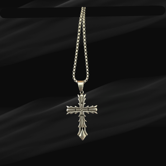 C. Dior Style Cross Pendant with Chain – Trendy & Stylish